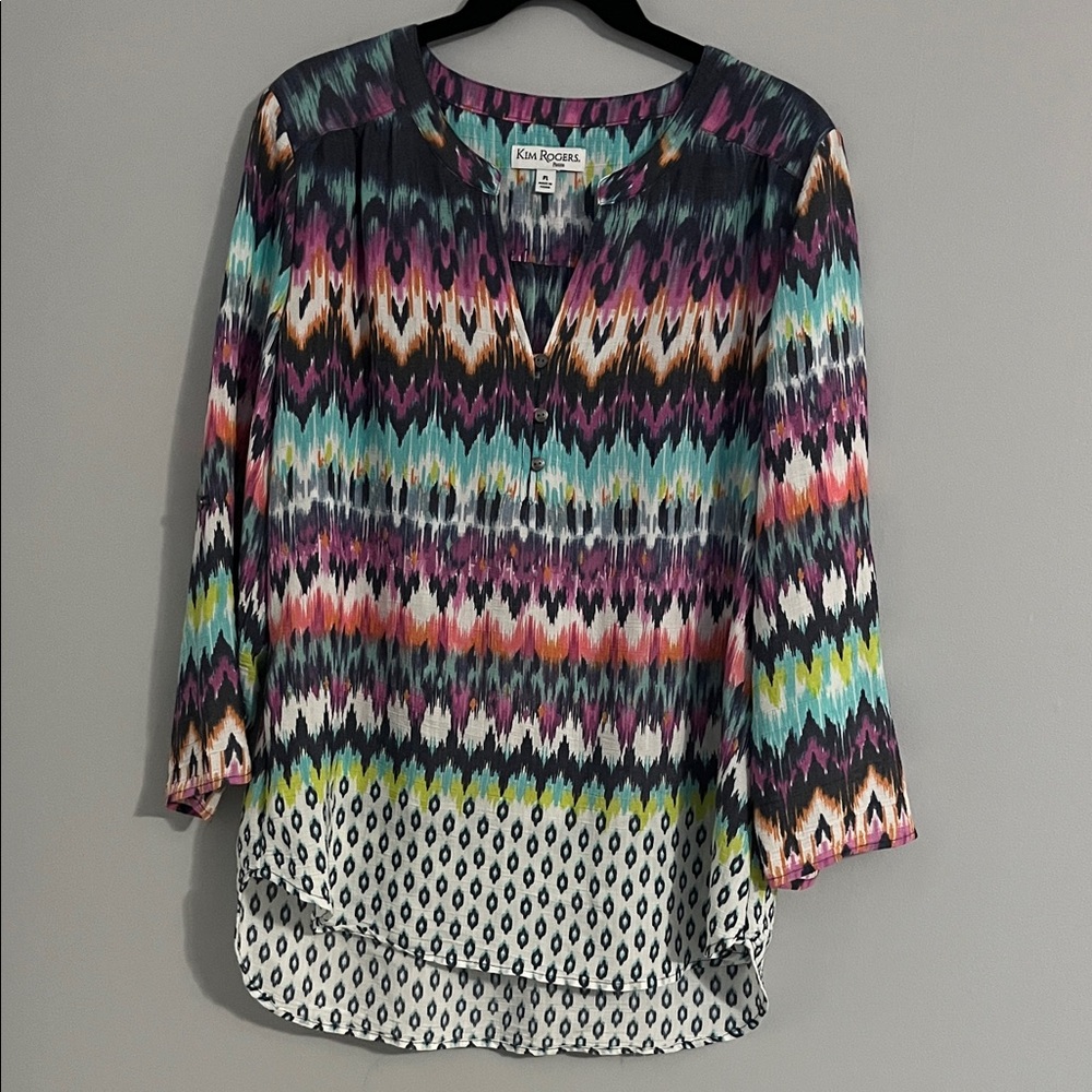 Kim Rogers Vibrant Multicolor Blouse